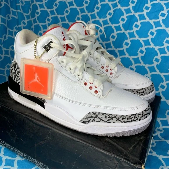 Nike | Shoes | Nike Air Jordan 3 Mens Size 95 White Cement 